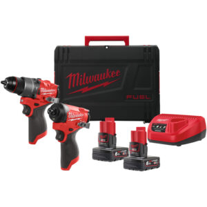 Milwaukee M12FPP2A-602X FUEL Combi Drill & Impact Driver Twin Pack 2 x 6.0Ah